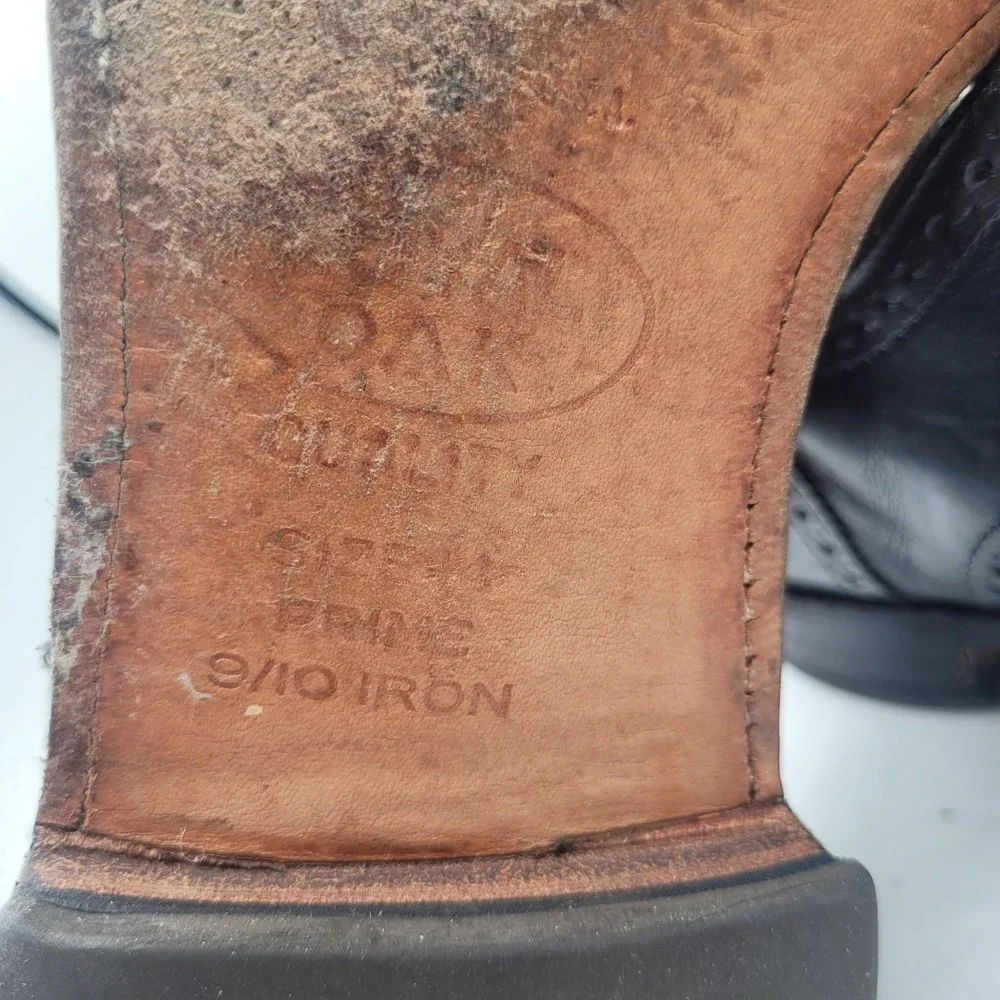 Allen‎ Edmonds Sanford Oxford Cap Toe Shoes 14 A Black Leather Made in USA